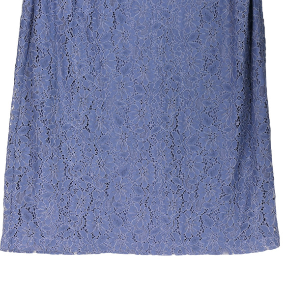 Chicos Blue Sheath Dress Women Size 2.5 14 Lace Overlay Lined Boho Career - Picture 5 of 8